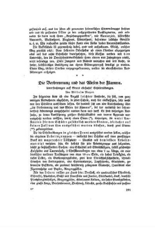 Die Verbrennung und das Wesen der Flamme : Untersuchungen auf Grund einfacher Schülerübungen