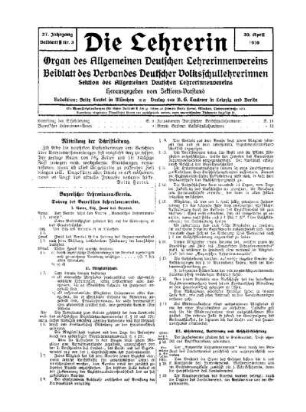 Bayerischer Lehrerinnen-Verein : Satzung des Bayerischen Lehrerinnenvereins