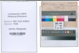 Entnazifizierung Margarete Jeimke , geb. 00.00.0000 ()