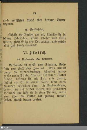 VI. Fleisch