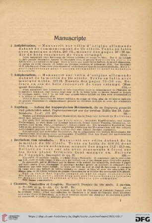 Manuscripte