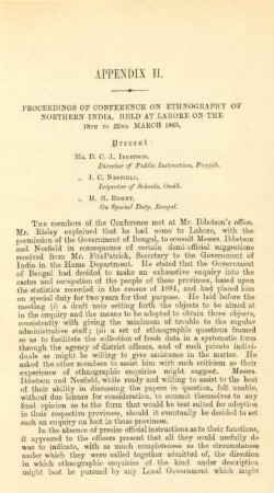 Appendix II