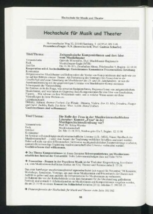 Hochschule für Musik und Theater