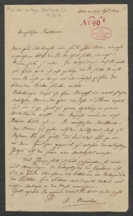 Brief an Ludwig van Beethoven : 29.09.1824