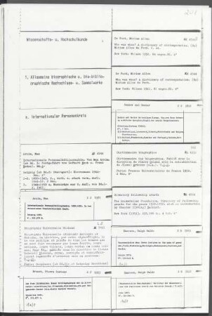 1. Allgemeine biographische und bio-bibliographische Nachschlage- und Sammelwerke