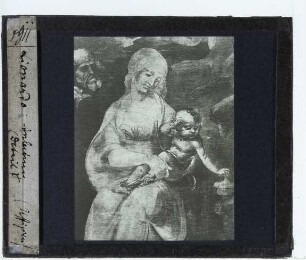 da Vinci, Anbetung der Könige (Florenz, Uffizien 00285860) : Detail: Madonna