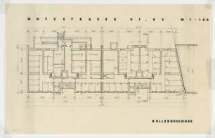 Wohnhäuser Motzstraße 41/43, Berlin-Schöneberg: Grundriss Kellergeschoss 1:100
