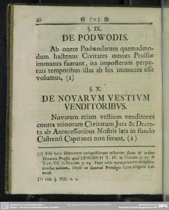 §. X. De Novarum Vestium Venditoribus