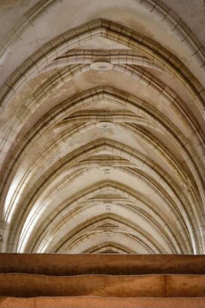 Frankreich. Lorraine. Meuse. Verdun. Cathedrale Notre Dame. Treppe aus der Krypta