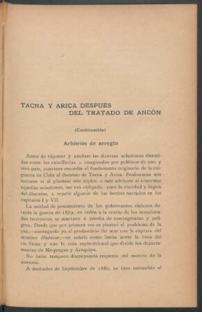 Tacna y Arica después del Tratado de Ancón - (Continuación)