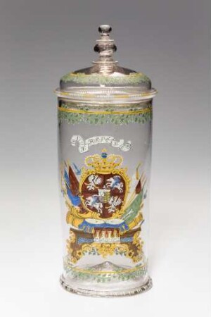 Deckelbecher mit sächsisch-polnischem Wappen
