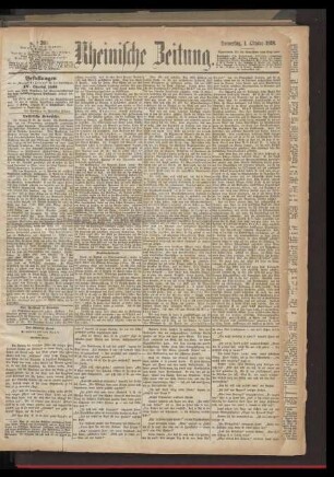 Rheinische Zeitung / 1868,OKT/DEZ