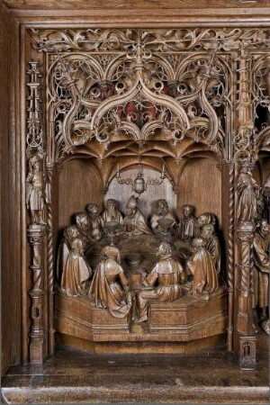 Bordesholmer Altar Passion — 3. Bildfeld: Liebesmahl der ersten Christen
