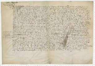 Die Ratsmannen Clawes Stuver und Dirick Pravest bekunden das Testament der Gesche, Witwe des Hermen Modtwedels.
