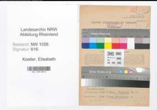 Entnazifizierung Elisabeth Koeller , geb. 20.04.1922 (Lehrerin)