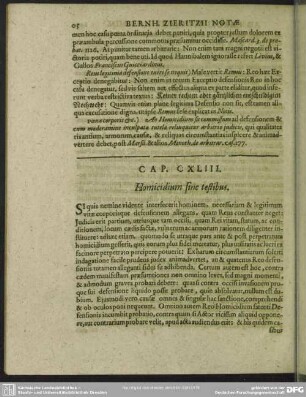 Cap. CXLIII. Homicidium sine testibus