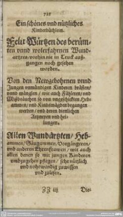 Ein schönes und nützliches Kinderbüchlein. Felix Würtzen ...