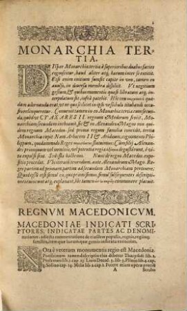 Historiae Iuliae, Siue Syntagmatis Heroici Pars ... : Accessit index locupletissimus. 3, Qua exponitur Monarchia Tertia, id est, Regnum Macedonicum ...