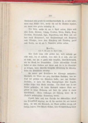 Halle, vom 9. bis zum 15. April 1826.