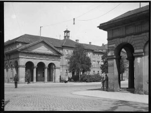 Karlsruhe Mühlburger Tor Torhäuser Ansicht von Südwesten
