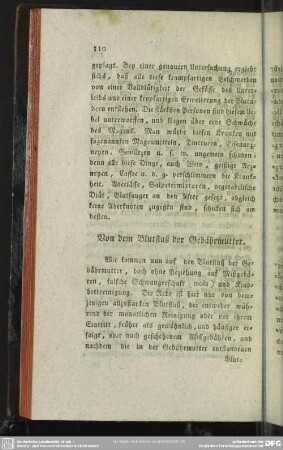 Von dem Blutfluß der Gebährmutter