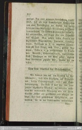 Von dem Blutfluß der Gebährmutter