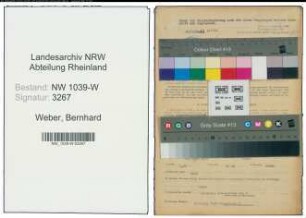 Entnazifizierung Bernhard Weber , geb. 28.06.1899 (Amtsinspektor)