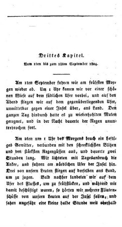 Drittes Kapitel: Vom 1sten bis zum 28sten September 1804.