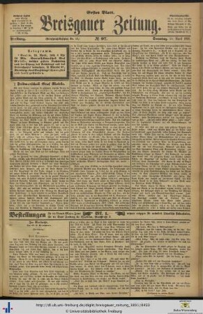 26.04.1891 (Erstes Blatt)