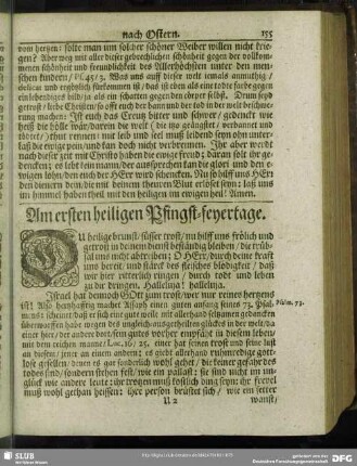 Am ersten heiligen Pfingst-feyertage