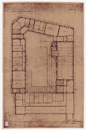 Königliches Residenzschloss Posen, Posen: Grundriss Marstall 1.OG 1:100