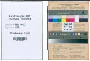 Entnazifizierung Ernst Weidtmann , geb. 22.07.1903 (Kassensekretaer)