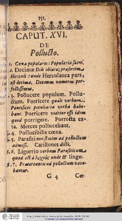 CAPUT. XVI. DE Pollucto.