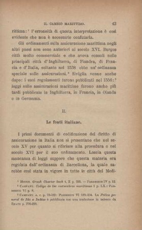 II. Le fonti italiane