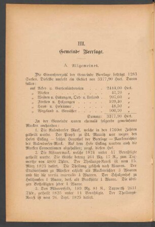 III. Gemeinde Beerlage
