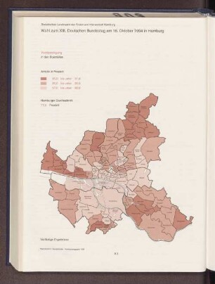 Wahlbeteiligung in den Stadtteilen