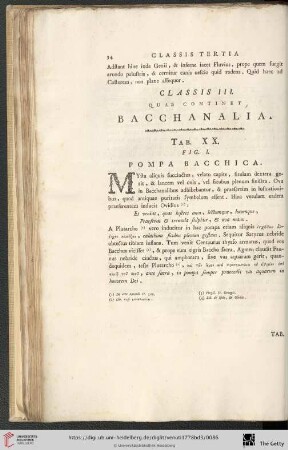 Classis III, quae continet Bacchanalia