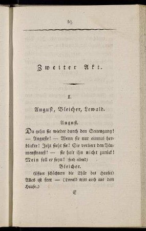 I. August, Bleicher, Lewald. - II. Bleicher, August.