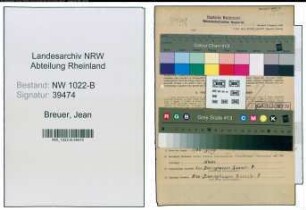 Entnazifizierung Jean Breuer , geb. 29.08.1909 (Fahrer)