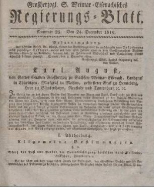 Nr. 23 : 24. December 1819
