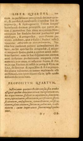 Propositum Quartum.