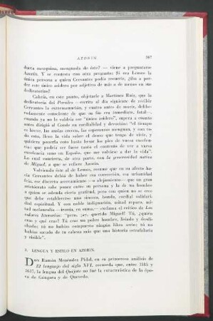 3. Lengua y estilo en Azorín