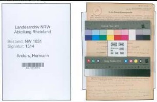 Entnazifizierung Hermann Anders , geb. 15.06.1904 (Kriminalsekretaer)