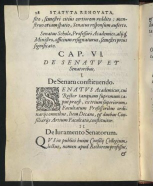 I. De Senatu constituendo.