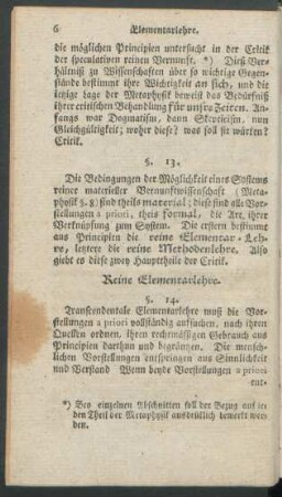 Reine Elementarlehre