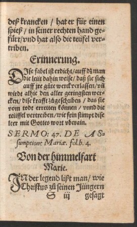 Von der himmelfart Marie.