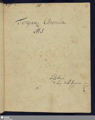 Torgau. Chronica. MS. - Mscr.Dresd.d.26