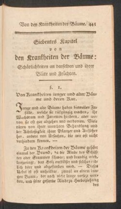 Siebentes Kapitel von den Krankheiten der Bäume: