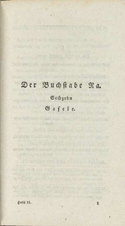 Der Buchstabe Ra. Sechzehn Gasele.