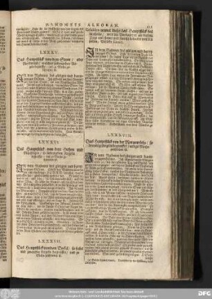 LXXXVIII. Das Hauptstück von der Morgenröthe/ so dreyssig Regeln begreiffet/ und zu Mecha geschrieben ist.